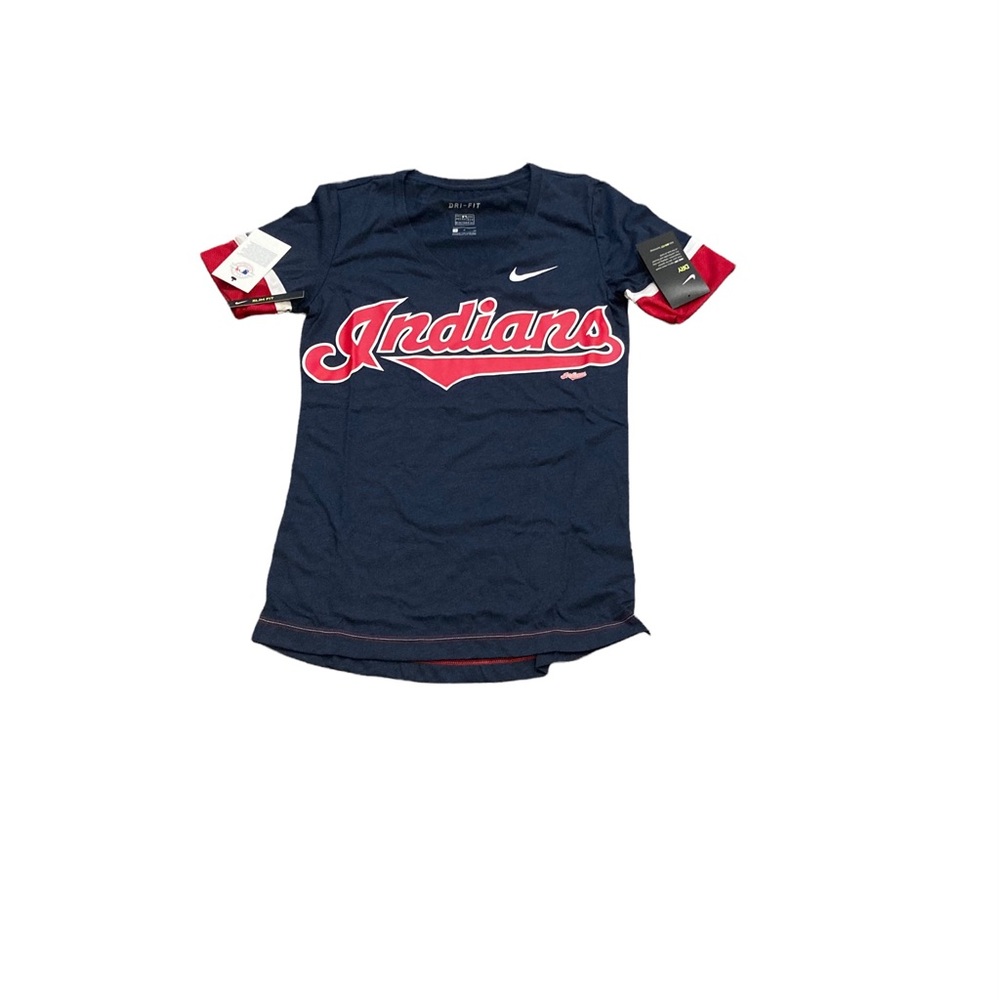 Cleveland Indians Nike Women’s Mesh‎ V-Neck Slim Fit Shirt